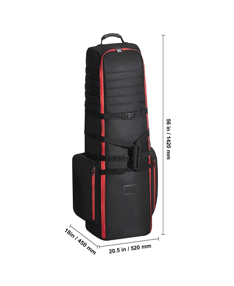 Sevorley Soft-Sided Golf Travel Bag with Wheels, 1800D Padded Club Case
