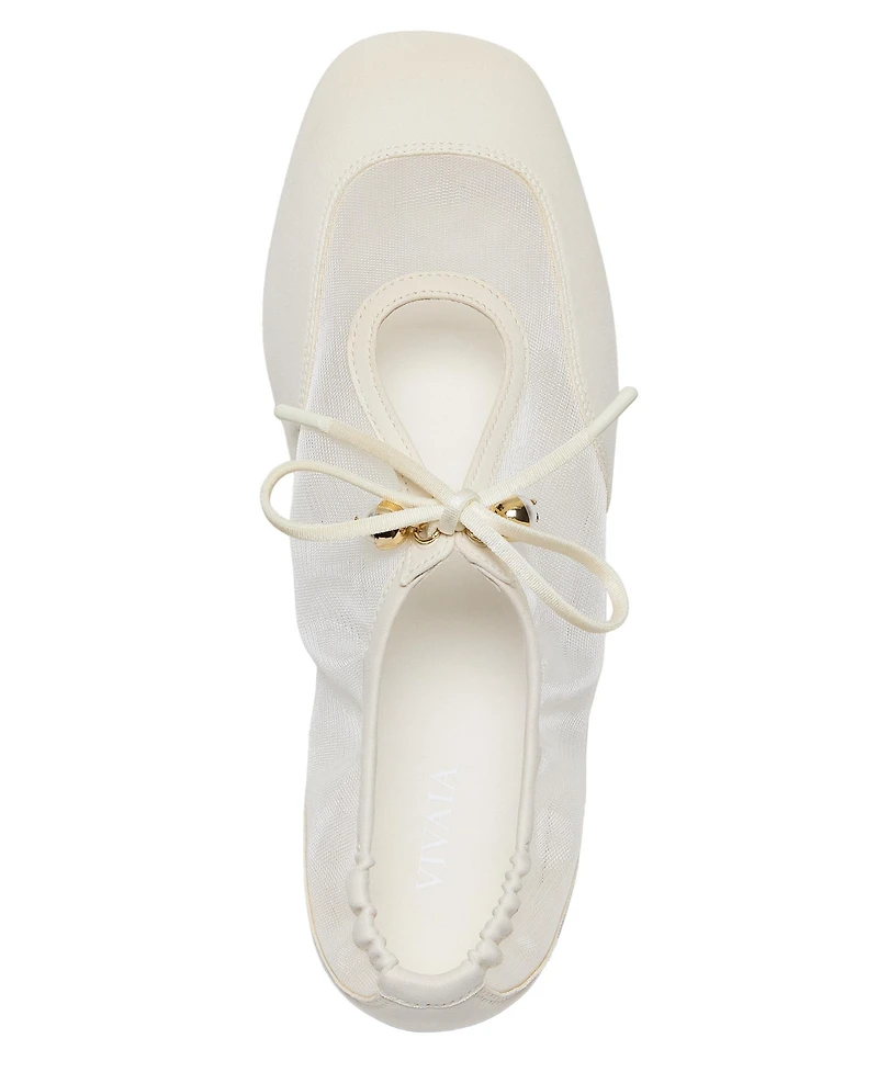 Vivaia Women's Ciara Square-Toe Organza Sneakerinas