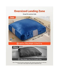 Sevorley Kids Sensory Crash Pad, 5 x 5 ft Foam Landing Mat with Washable Cover