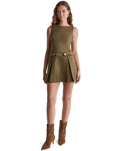 Bcbg Women's Suede Drop Waistband Mini Dress