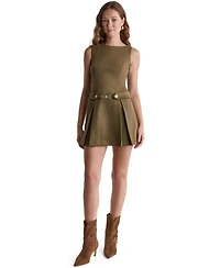Bcbg Women's Suede Drop Waistband Mini Dress