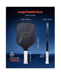 Sevorley T700 Carbon Fiber Pickleball Paddle with Honeycomb Core, Pro Racket for Adults
