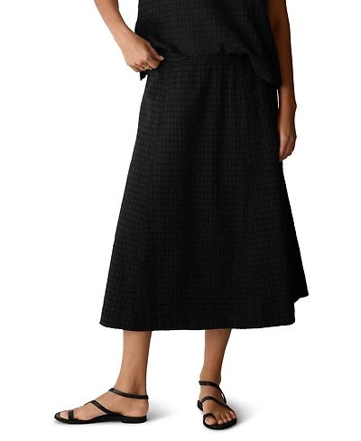 Eileen Fisher Petite A-Line Flared Midi Skirt
