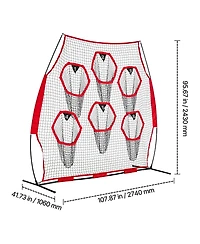 Sevorley 8 x 8 ft Football Throwing Net with 6 Target Pockets, Qb Passing Accuracy Trainer