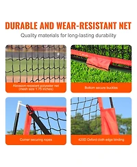 Sevorley 7x7 ft Baseball and Softball Practice Net with Bow Frame, Strike Zone and Carry Bag