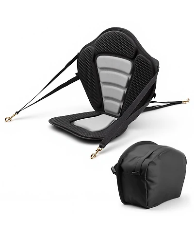 Sevorley Universal Kayak Seat with Back Support, 0.5" Padded Cushion with Storage Bag and Adjustable Straps