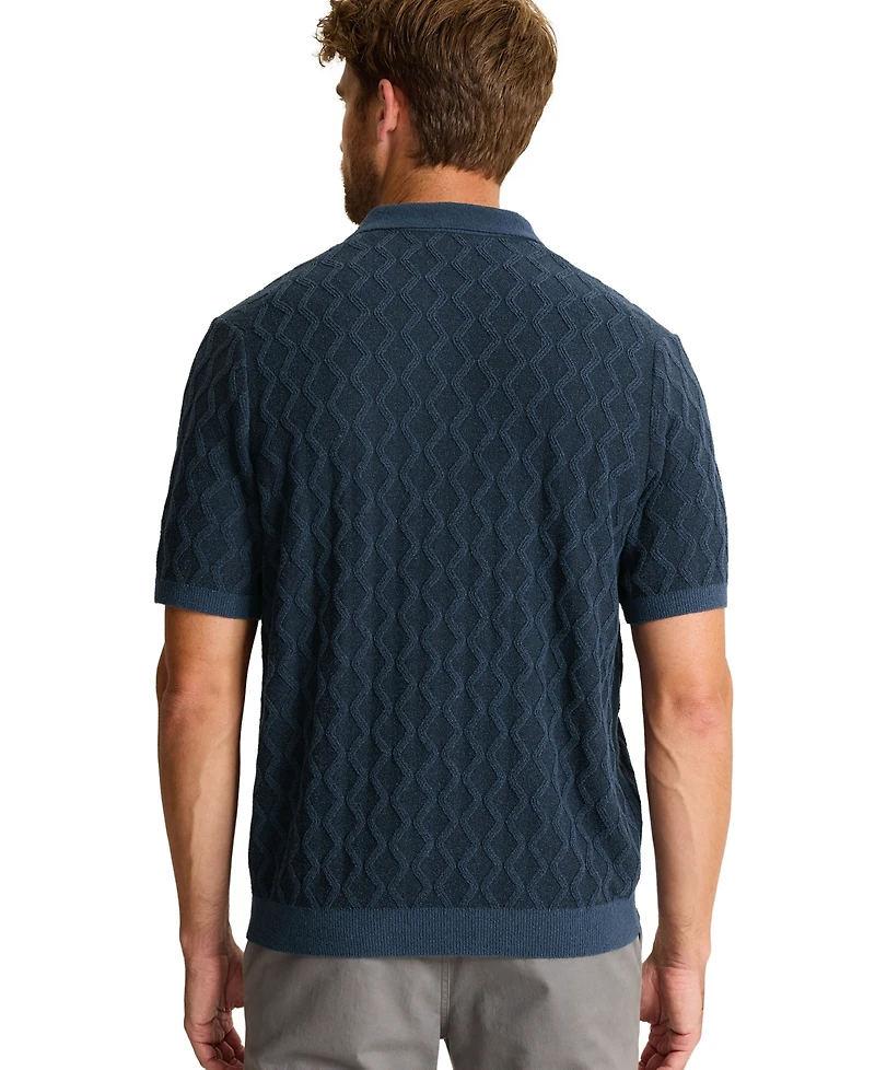 Tommy Bahama Men's Textured Johnny Collar Polo Shirt