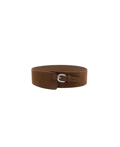 Mango Women's Wide Split Leather Belt