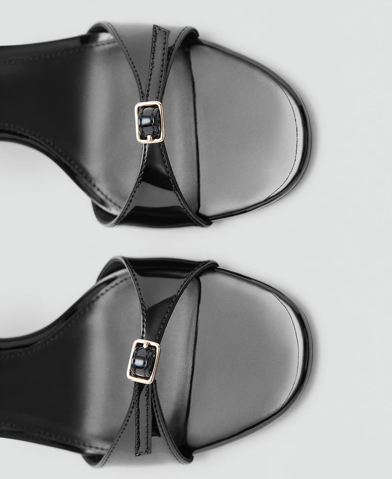 Mango Women's Buckle Straps High-Heeled Sandals