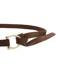 Mango Women's Thin Suede Leather Belt