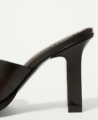 Mango Women's Leather Block-Heel Sandals