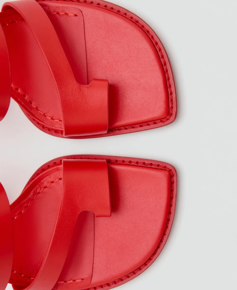 Mango Women's Wedge Leather Sandals