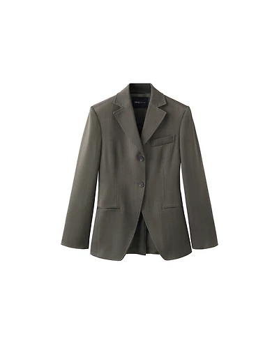 Mango Women's Fitted Waist Suit Jacket