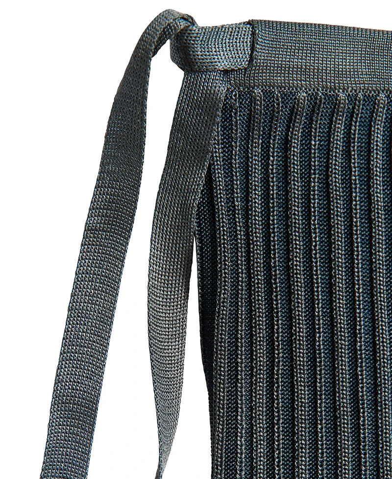 Mango Women's Bow Detail Ribbed Flared Pants