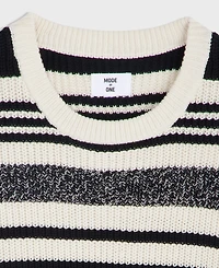 Mode of One Women's Graphic Boxy-Fit Crewneck Sweater, Macy's Exclusive