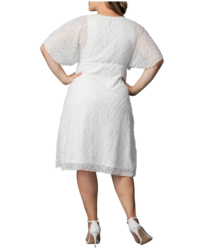 Kiyonna Plus Heavenly A-Line Midi Cocktail Dress