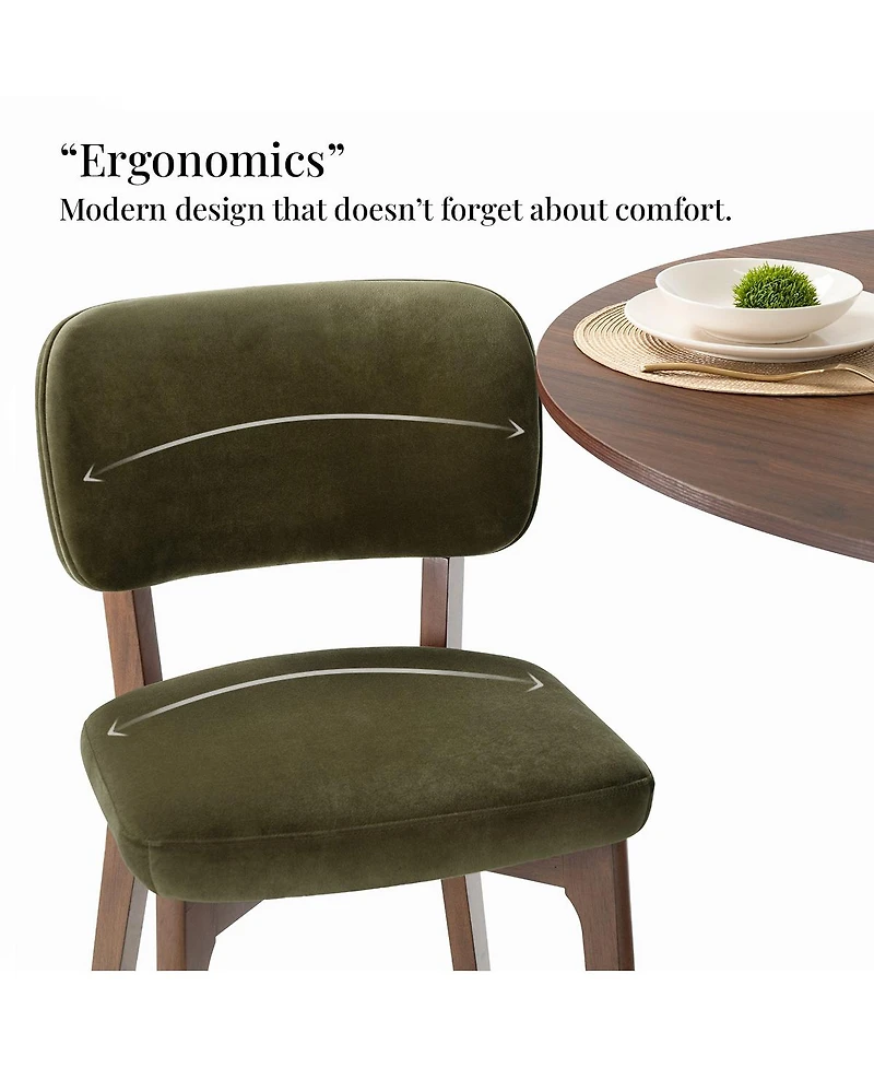 Maison Boucle Mid-Century Modern Dining Chairs Set of 4