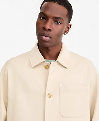 Mode of One Men's Relaxed-Fit Cotton-Twill Overcoat, Macy's Exclusive