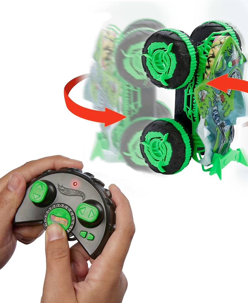 Hot Wheels 1:15 Scale Monster Trucks Mutant Chaos All-Terrain Great Bite Rc Remote-Control Toy