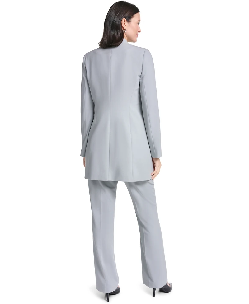Calvin Klein Women's Collarless Open-Front Long Topper Jacket