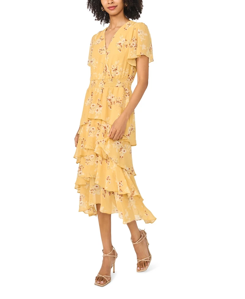 Vince Camuto Women's Four-Tier Layered Midi Dress