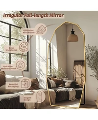 Antok Full Length Mirror, 71"x32" Diamond-shaped Floor Mirror for Bedroom, Hanging Mounted for Living Room Cloakroom