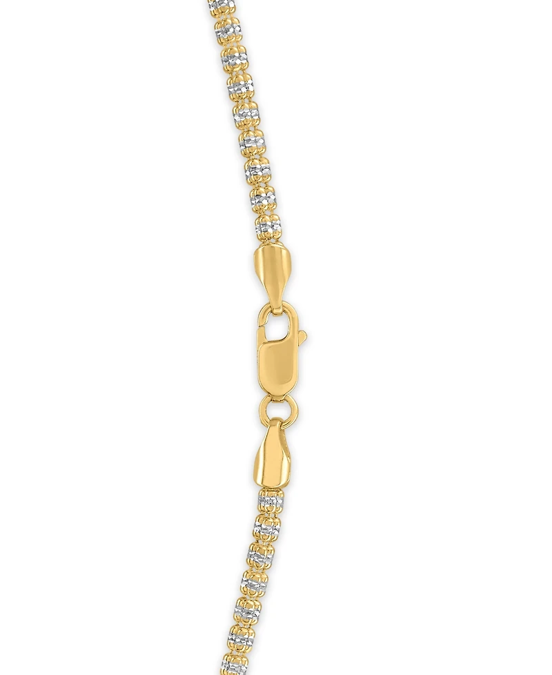 Macy's Two-Tone Ice Chain Necklace in 10k Yellow Gold
