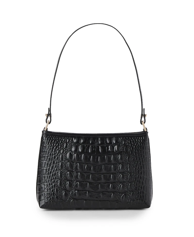 Brahmin Lorelei Calgary Leather Ocelot Small Shoulder Handbag