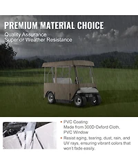 Sevorley 4-Sided Golf Cart Enclosure for 4-Seater, 300D Waterproof with Clear Windows