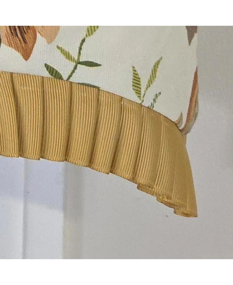 Rlf Home Tanzibar Ruffled Provance Window Valance Cotton Lined Rod Pocket