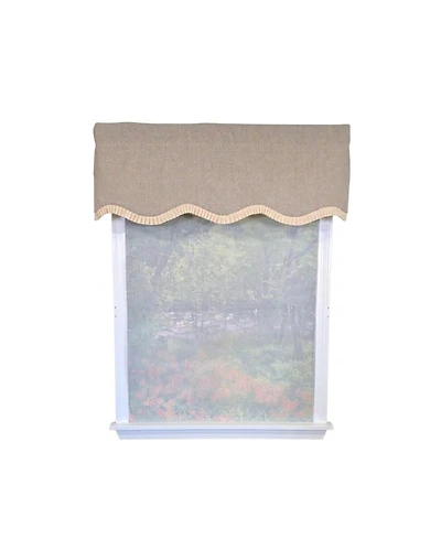 Rlf Home Denton Ruffled Provance Window Valance 100percentage Cotton Lined Rod Pocket