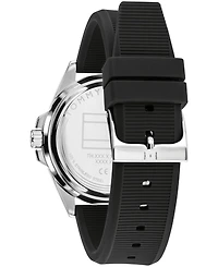 Tommy Hilfiger Men's Quartz Black Silicone Strap Watch 42mm