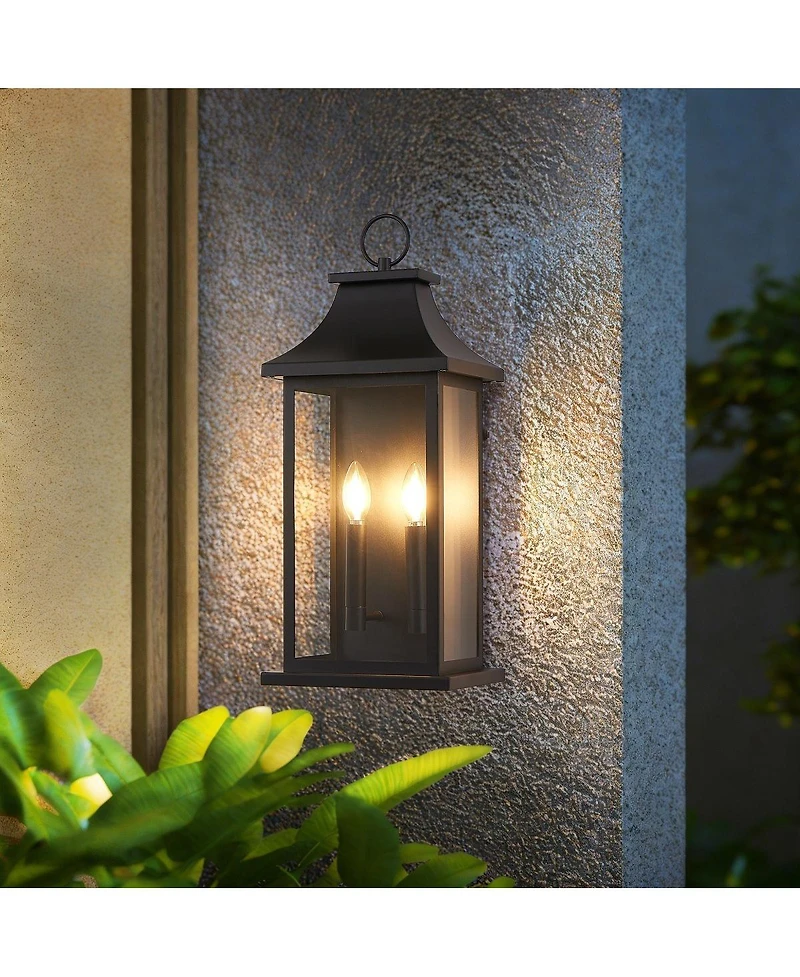 Asagikoiai 2-Pack Aluminum Outdoor Wall Lantern Lights, Large Waterproof Garage Porch Light