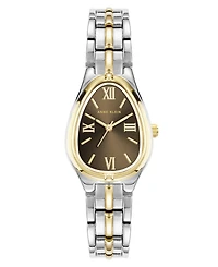 Anne Klein Women's Quartz Tear Drop Brown Two-Tone Alloy Metal Bracelet Watch 30 x 25mm