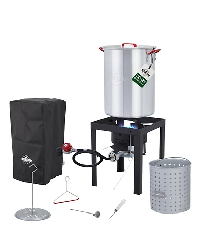 Hike Crew 10-Piece Outdoor Turkey Fryer Kit with 30Qt Boiler Pot