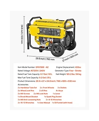 Sevorley 9625W Peak Portable Gas Generator with Electric Start and Co Sensor