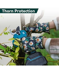Xdovet Women's Printed Touchscreen Garden Gloves Thorn-proof Grip Work