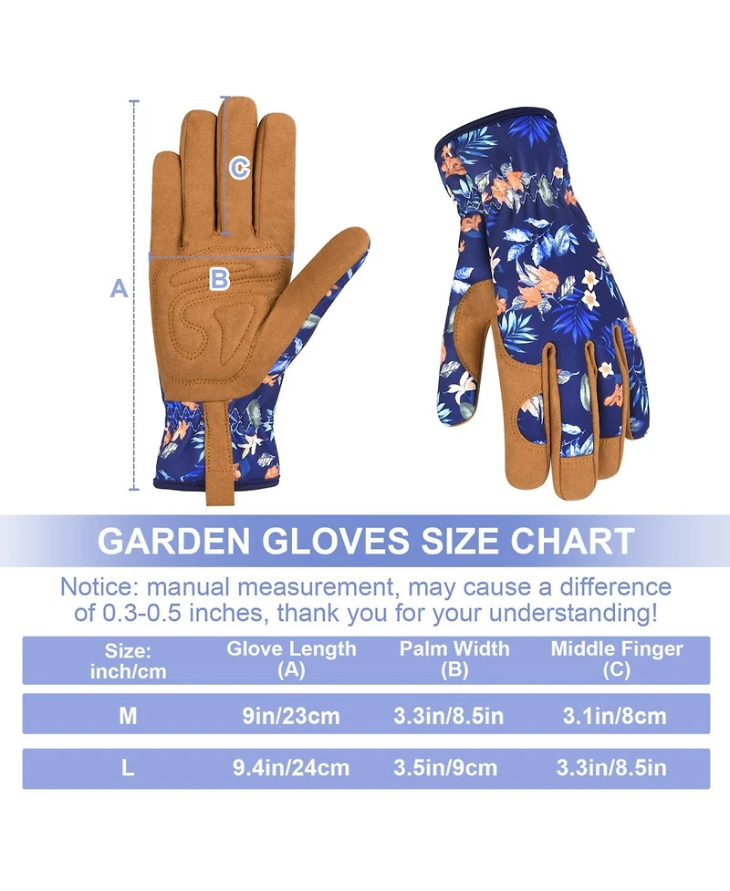 Xdovet Women Leather Garden Gloves Thorn Proof Working
