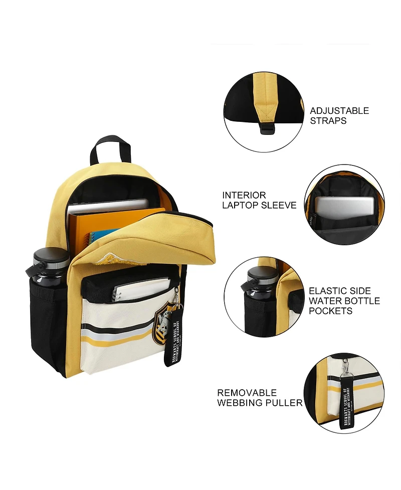 Harry Potter Hufflepuff Crest 16.5 Inch Adult Backpack