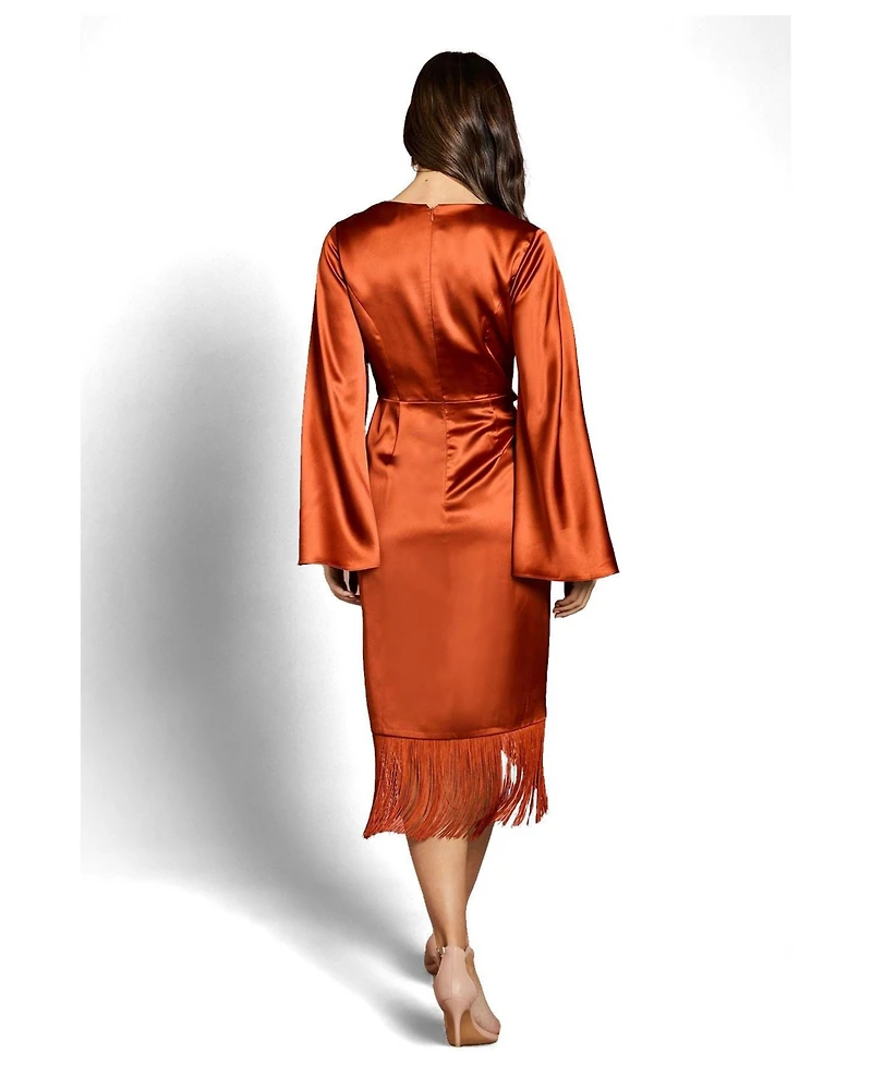 Coast Women's Satin Midi Wrap Dress