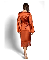Coast Women's Satin Midi Wrap Dress
