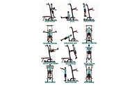 harison Hr-408 Multi-function Power Tower with Bench Home Gym Exercise Equipment