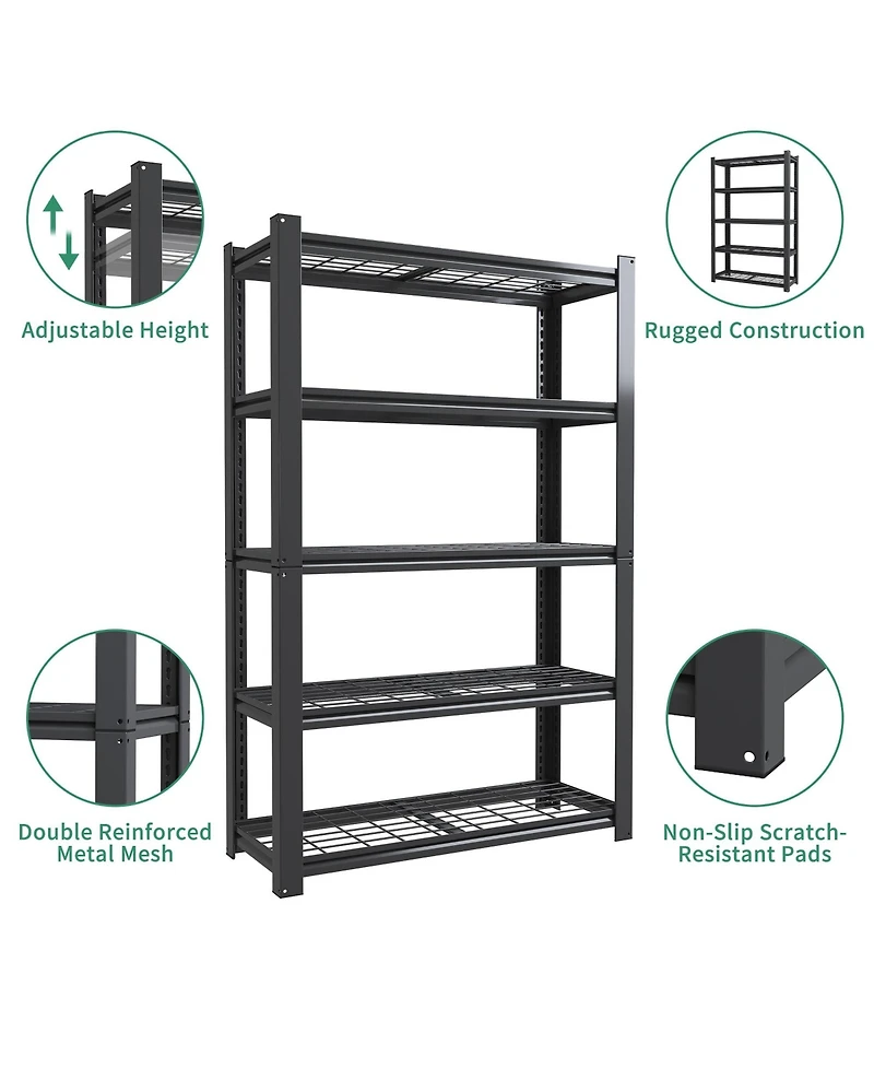 Boyel Living Heavy Duty Storage Rack 400lb Shelf Adjustable Steel