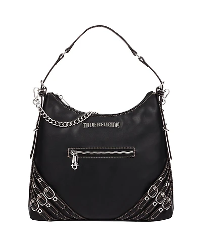 True Religion Women's Triple Straps Large Pu Hobo Bag