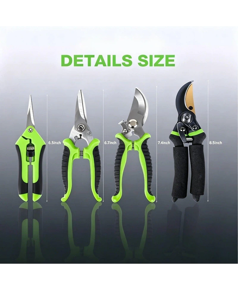 Xdovet Pruning Shears Garden Gloves Steel Hand Tool Kit