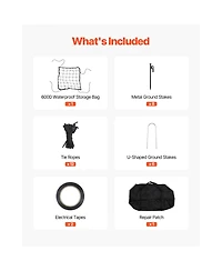 Freestanding Baseball Batting Cage, 19.9 x 12 x 8.2 ft Steel Frame Net with Pitching Machine Opening