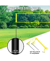 Portable Volleyball Net System with Adjustable Steel Poles and Ball