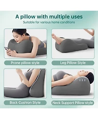 Piscifun Memory Foam Wedge Support Pillow Multi Functional Ergonomic Bed Cushion For Sleeping Reading Leg Elevation