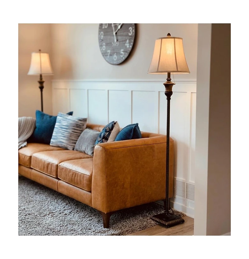 Brightech Sophia 63" Led Classic Floor Lamp with Fabric Shade