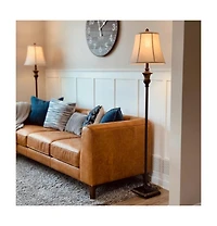Brightech Sophia 63" Led Classic Floor Lamp with Fabric Shade